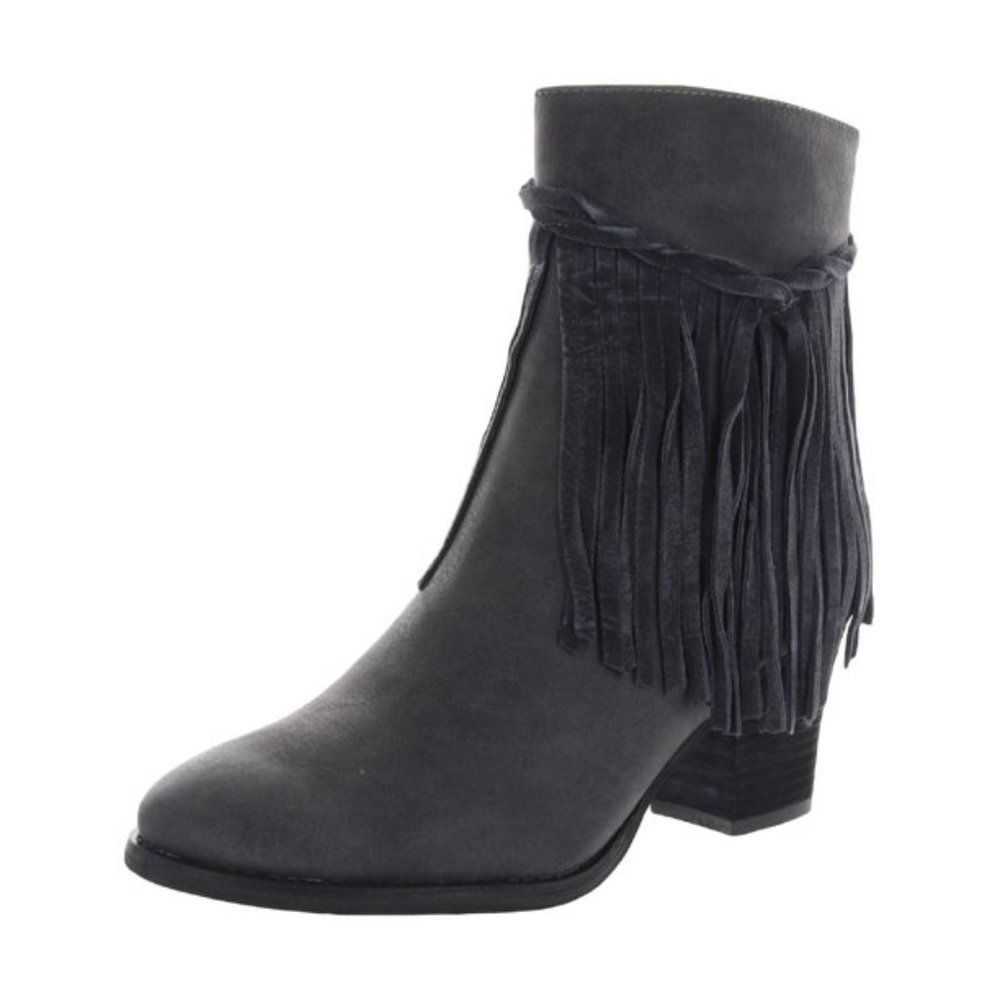 Sbicca Women's Patricia Faux Leather Block Heel Ankle Boots